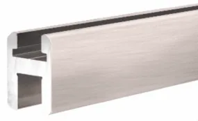 Shower Door Brushed Nickel Flat/Flat Profile Deluxe Header Kit - 98"