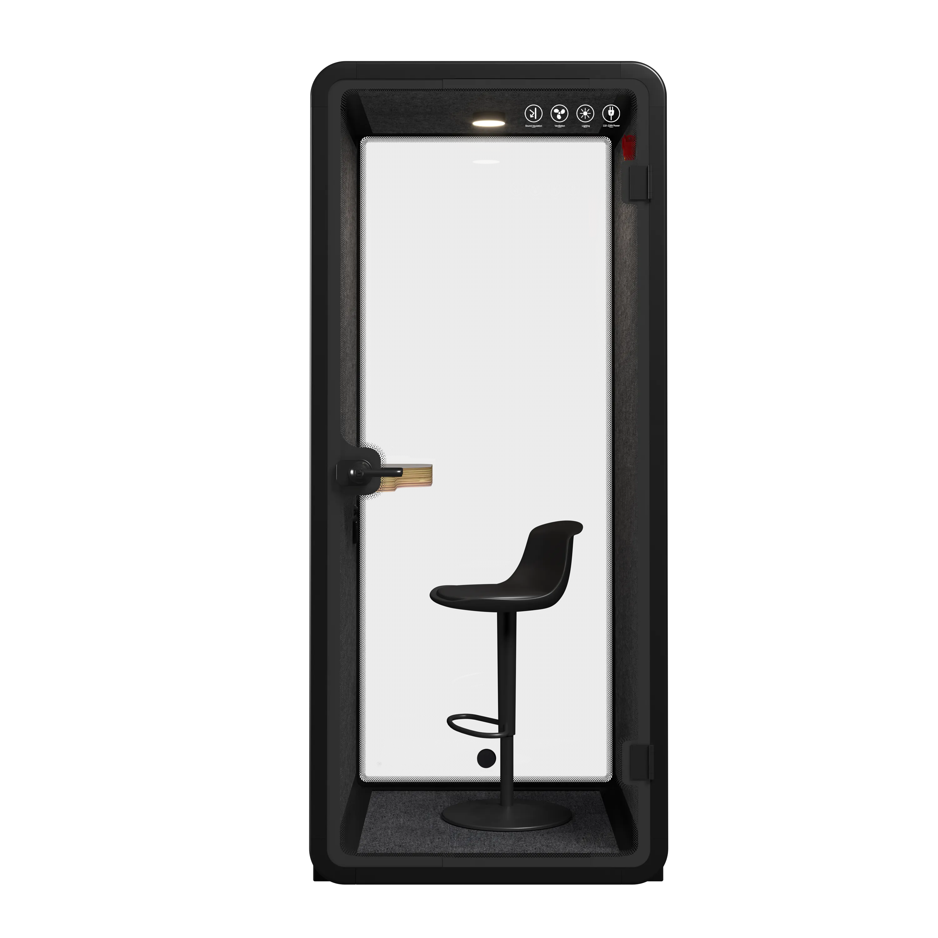 Silent Phone Booth Small Black by Humble Office