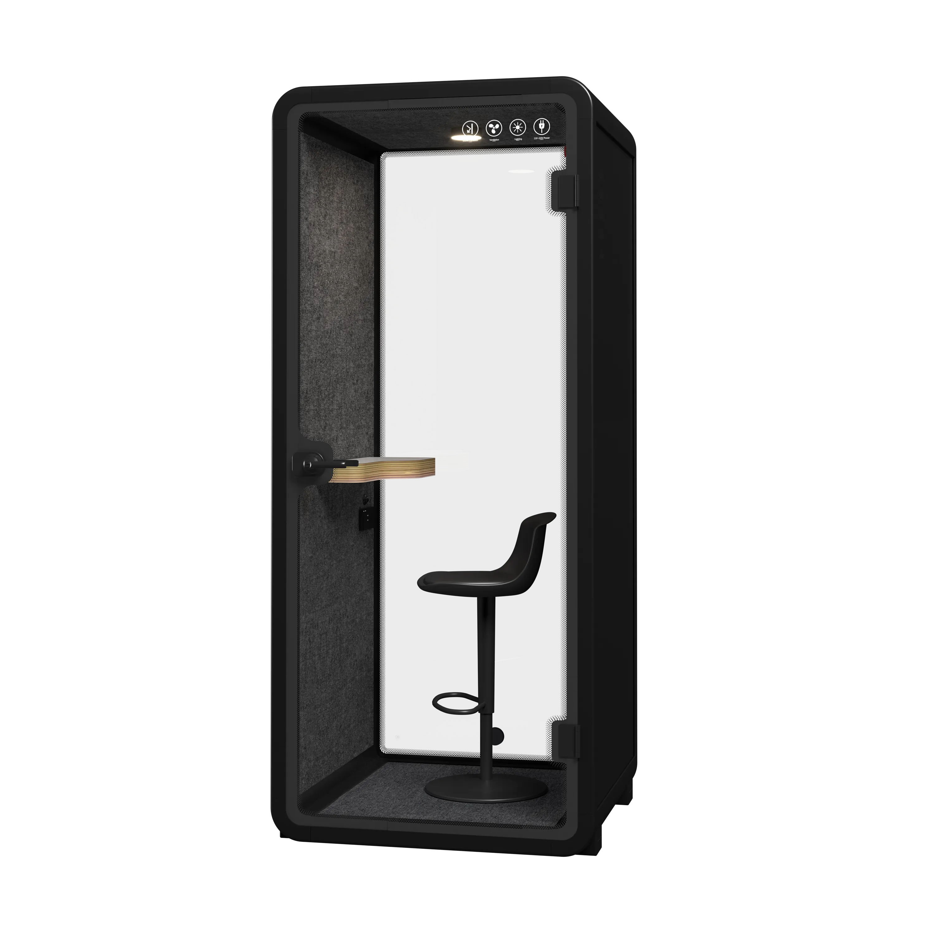 Silent Phone Booth Small Black by Humble Office