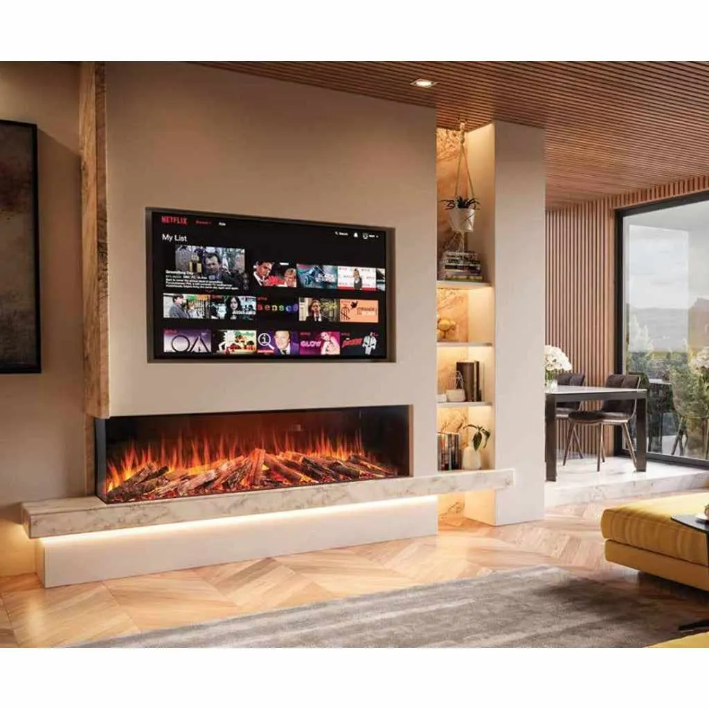 Solution Fires LUX 175 HD 1750MM Panoramic Electric Fire - 1/2/3 Sided Media Wall Electric Fire