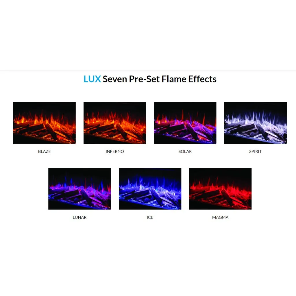 Solution Fires LUX 175 HD 1750MM Panoramic Electric Fire - 1/2/3 Sided Media Wall Electric Fire