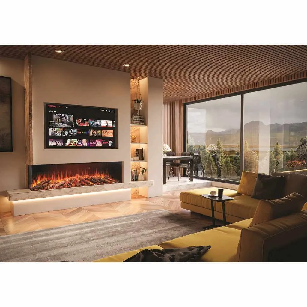 Solution Fires LUX 175 HD 1750MM Panoramic Electric Fire - 1/2/3 Sided Media Wall Electric Fire