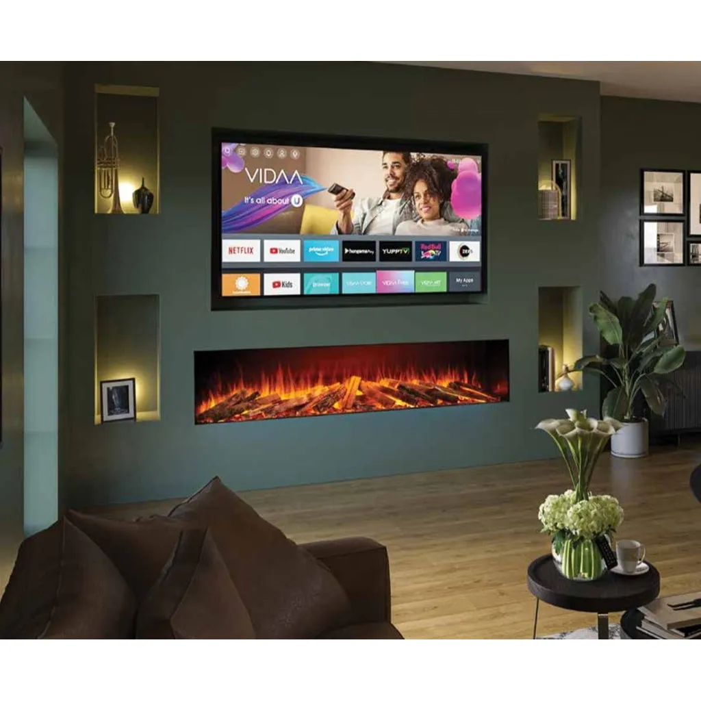 Solution Fires LUX 175 HD 1750MM Panoramic Electric Fire - 1/2/3 Sided Media Wall Electric Fire