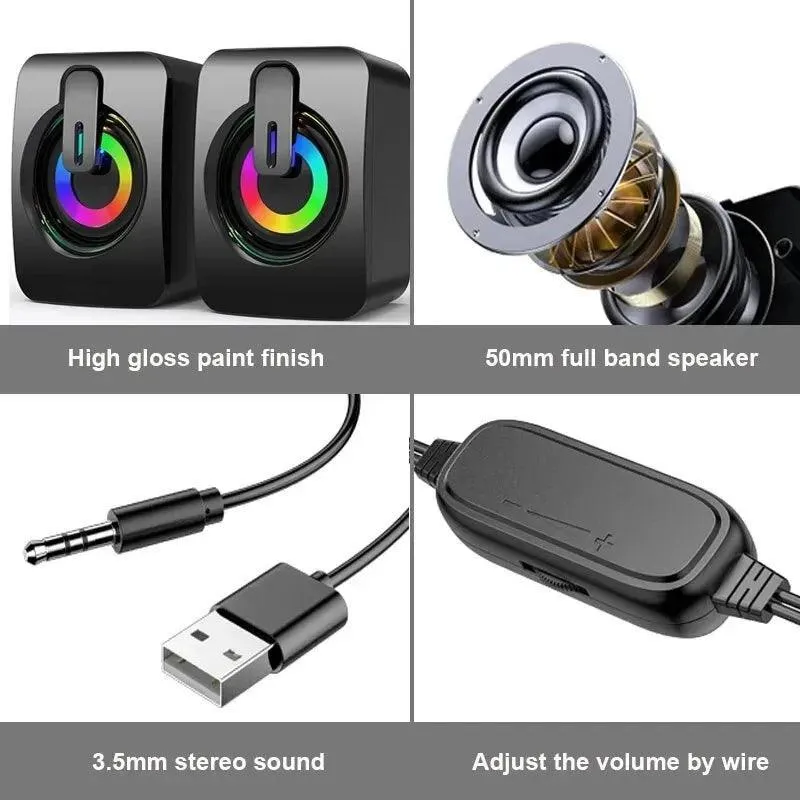 Stereo Sound Box: Premium Desktop Audio System for Gaming and Communication