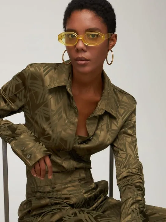 The Attico   Irene squared acetate sunglasses 