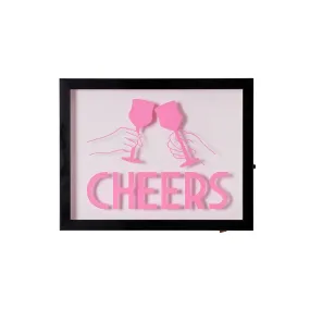 Tipsy Printed Cheers LED Light Box Wall Sign