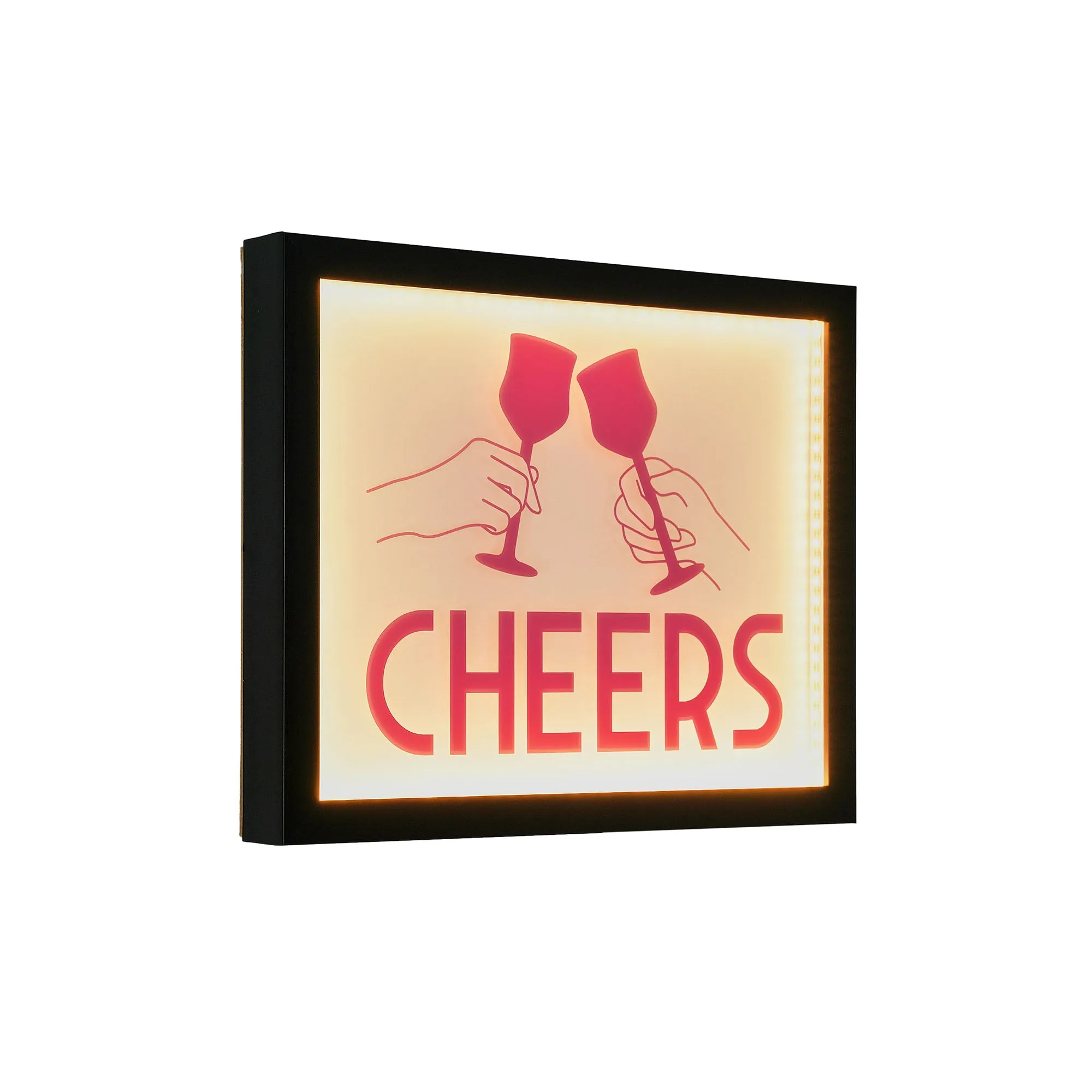 Tipsy Printed Cheers LED Light Box Wall Sign