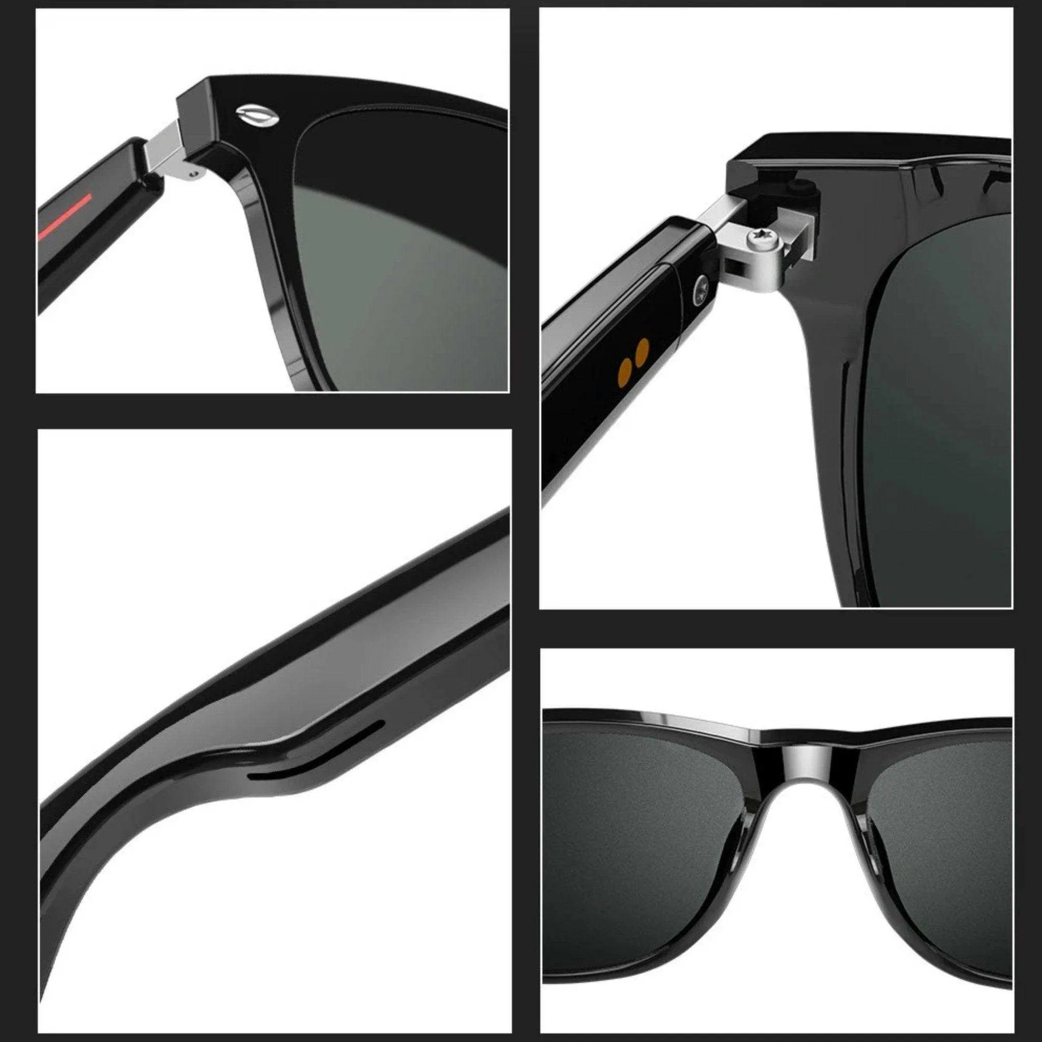 TUTT E13 Bluetooth Smart Sunglasses TR90 Frame | HD UV Protection Wireless Call & Music & Camera Control, AI Voice | Anti Blue Ray | Test Kit| Gift for Men Women