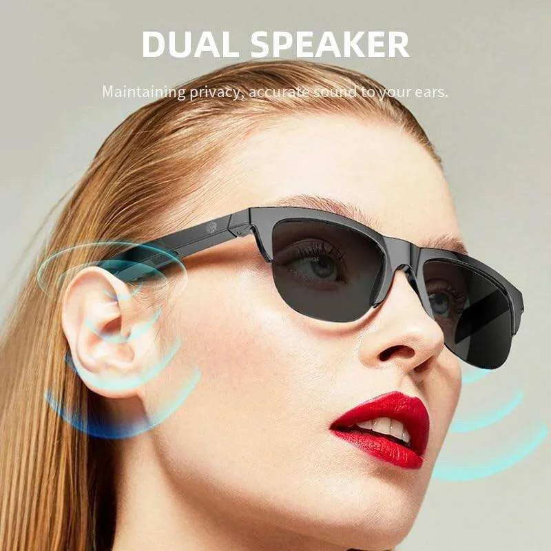 TUTT F6 Bluetooth Smart Sunglasses | Microphone | TR90 Frame | HD UV Protection Wireless Call & Music | Anti Blue Ray | Touch Control | Blue Ray Test Kit | Gift for Men Women