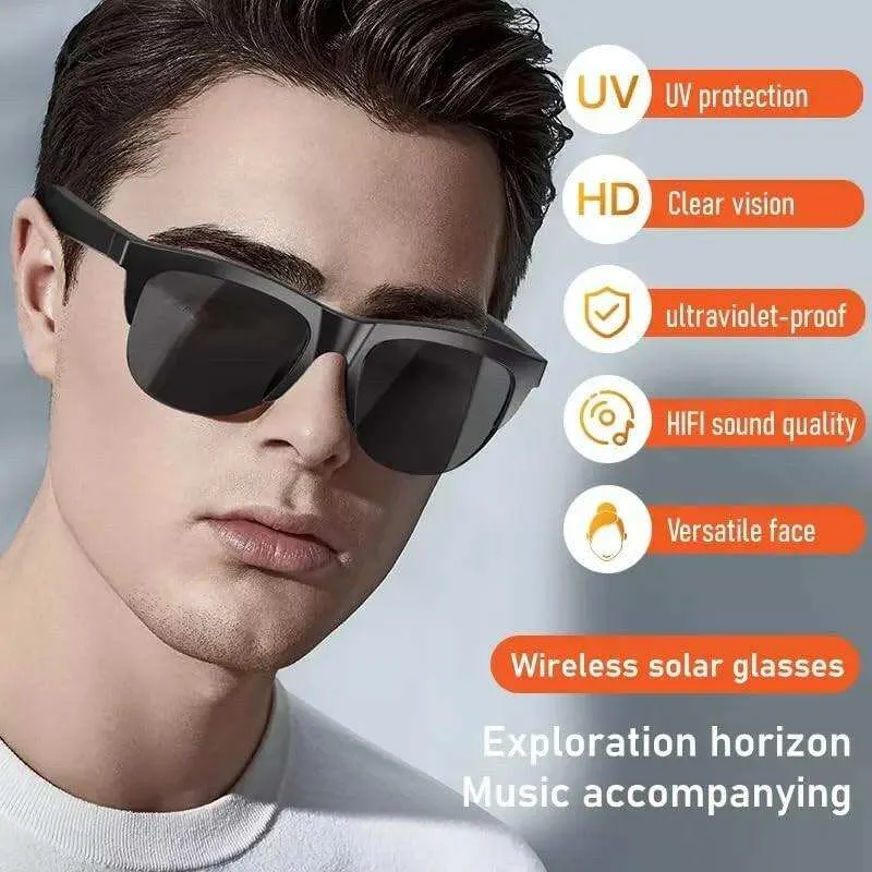 TUTT F6 Bluetooth Smart Sunglasses | Microphone | TR90 Frame | HD UV Protection Wireless Call & Music | Anti Blue Ray | Touch Control | Blue Ray Test Kit | Gift for Men Women