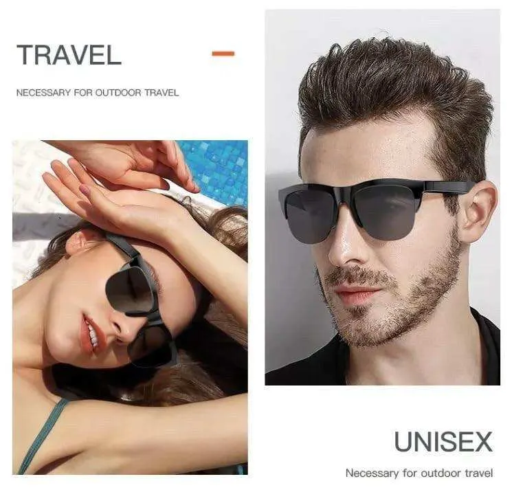 TUTT F6 Bluetooth Smart Sunglasses | Microphone | TR90 Frame | HD UV Protection Wireless Call & Music | Anti Blue Ray | Touch Control | Blue Ray Test Kit | Gift for Men Women