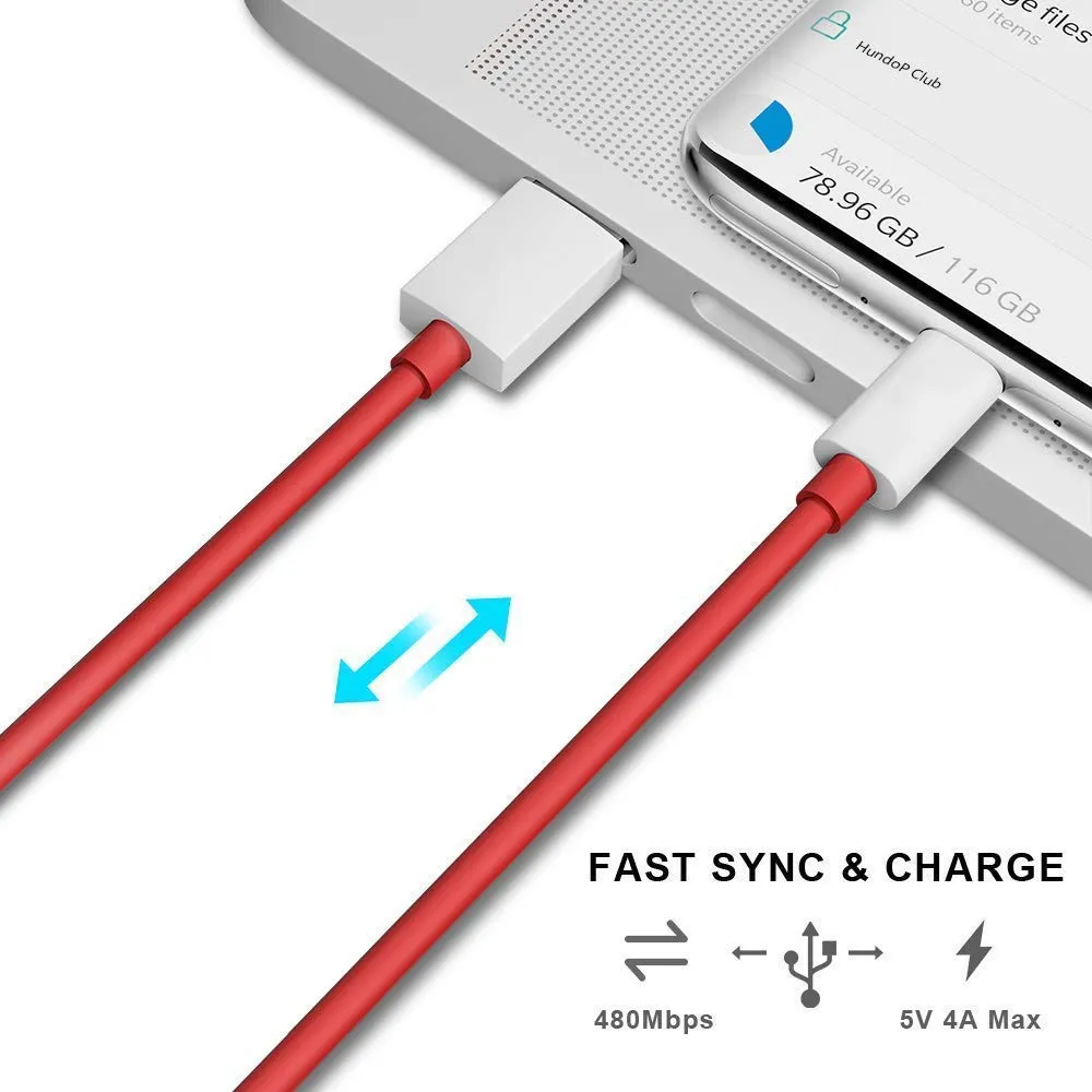 Type C Dash Charging USB Data Cable for OnePlus Devices