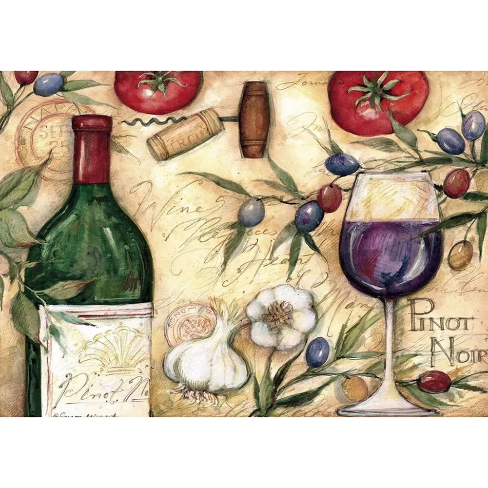 Wine Glass  - Full Round Diamond - 40x30CM