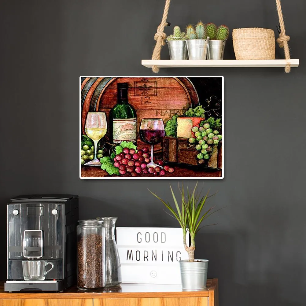 Wine Glass  - Full Round Diamond - 40x30CM