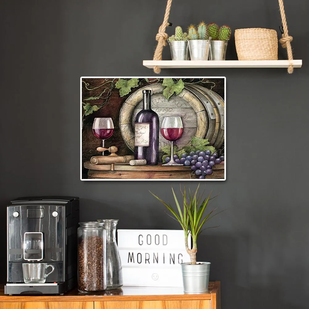 Wine Glass  - Full Round Diamond - 40x30CM