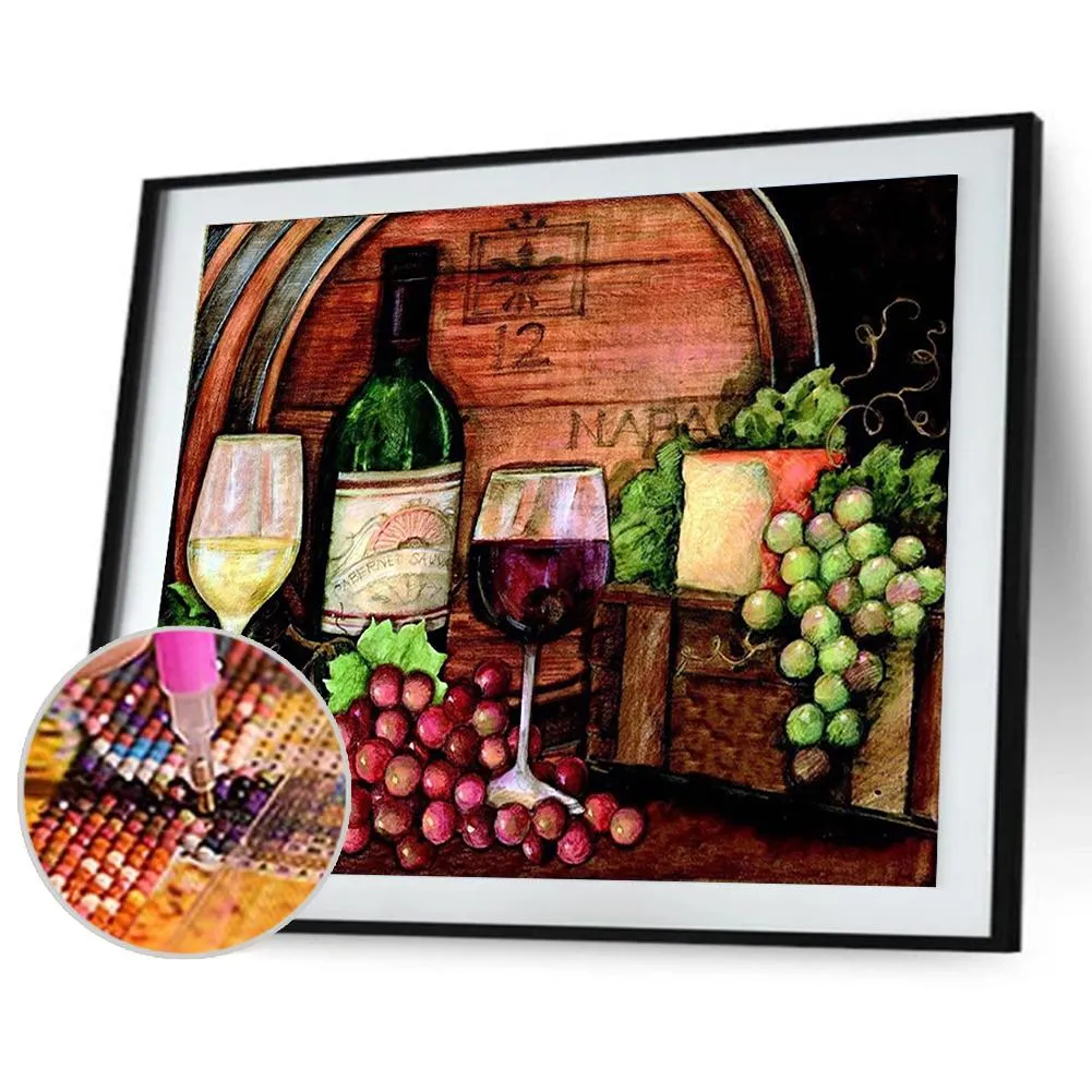 Wine Glass  - Full Round Diamond - 40x30CM