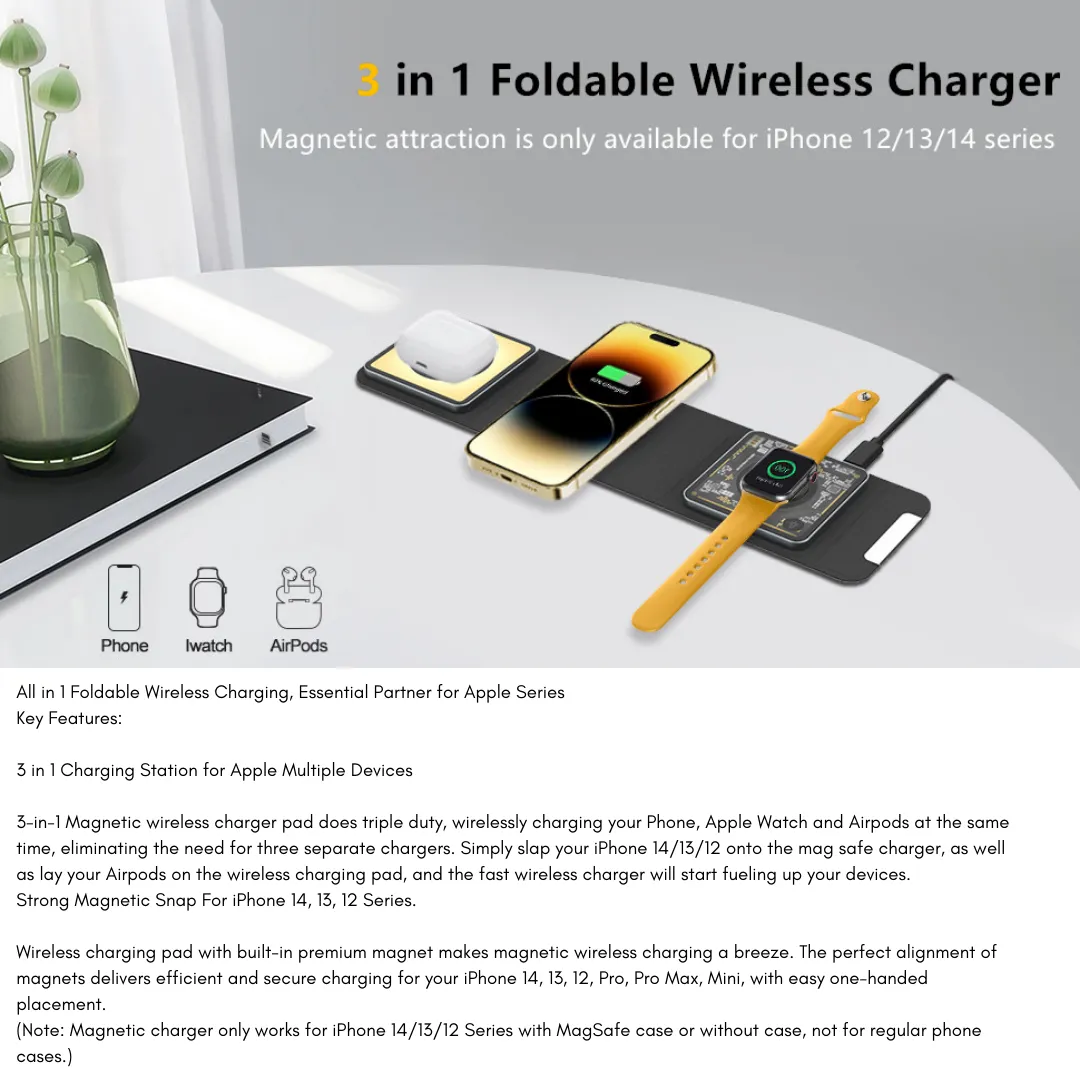 WiWU Wi-W001 3 in 1 wireless charger