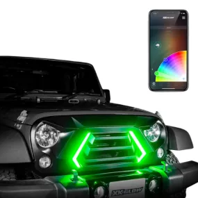 XKGlow XKChrome Led Grill Kit - Jeep Wrangler JK (07-18) w/ DRL Sequential Turn